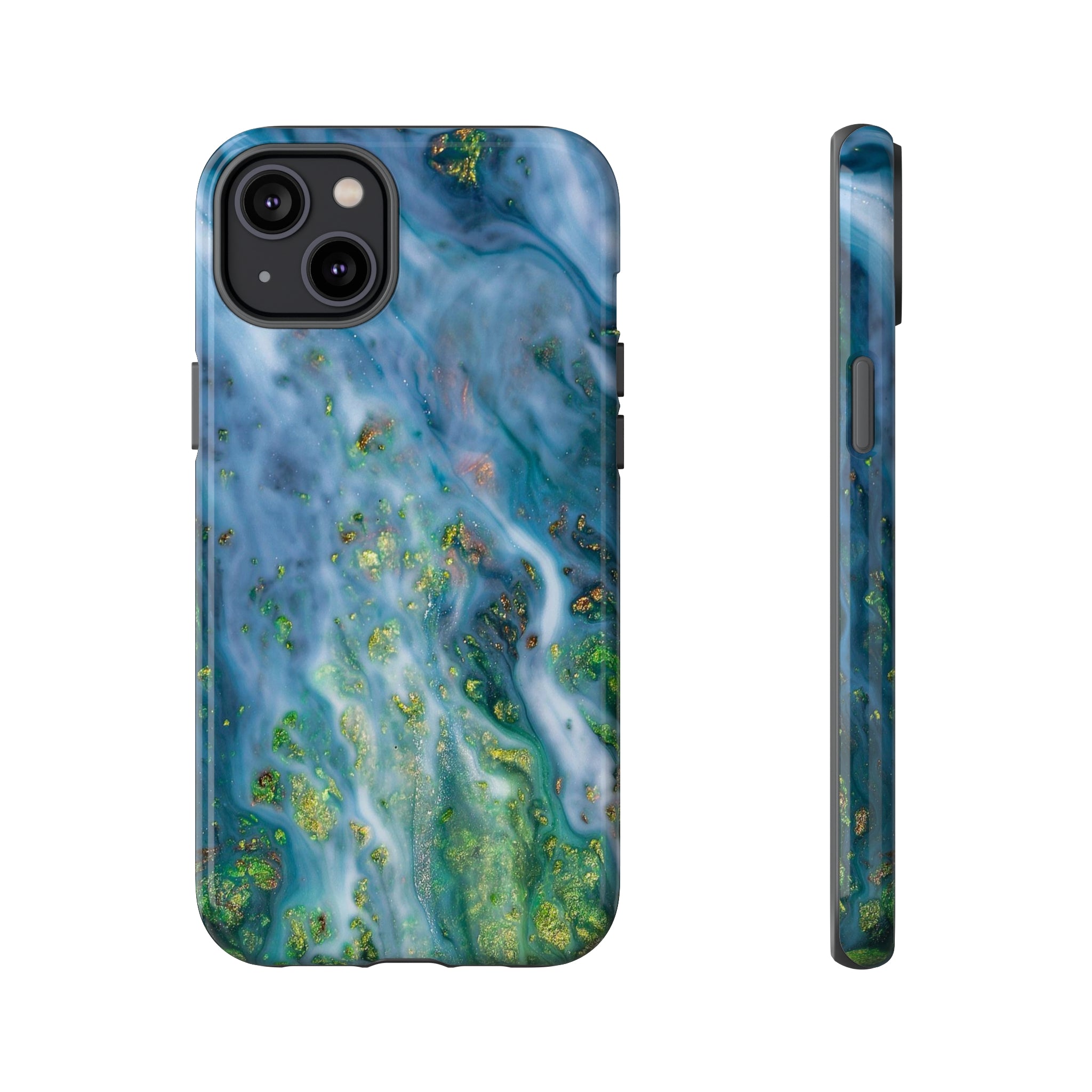 Forest Mist Ink Art iPhone Case (Protective) iPhone 14 Plus Glossy Phone Case