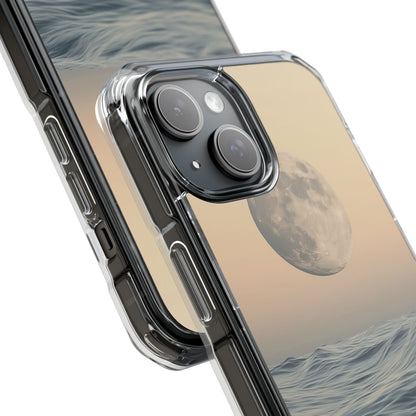 Moon Illuminates Waves iPhone Case - Impact