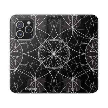 White Mandala Radiance - iPhone 15 Pro Case - Wallet