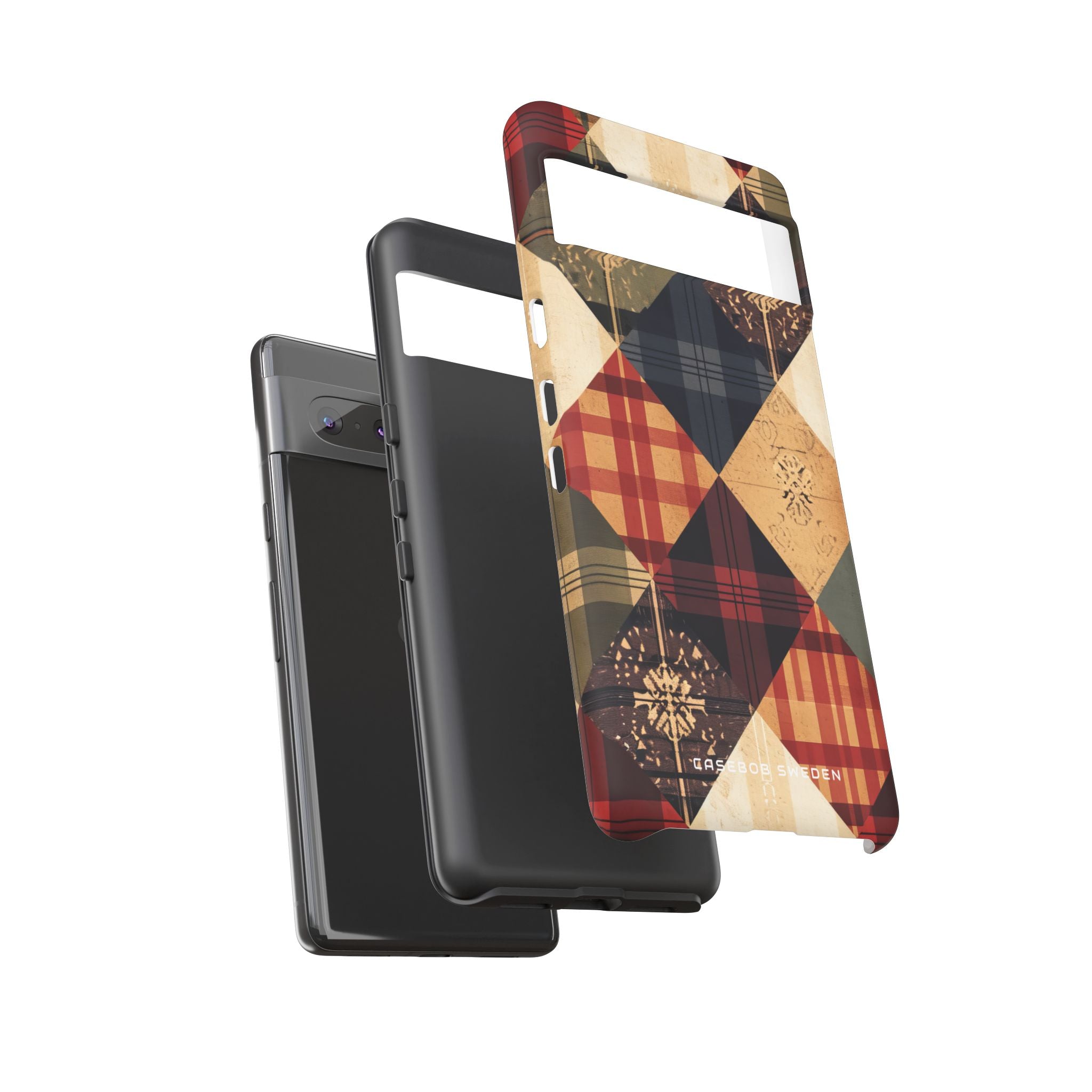 Rustic Geometric Patchwork Harmony Google Pixel 7 - Tough Phone Case