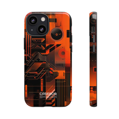 Orange Circuit Dreams iPhone 13 - Tough