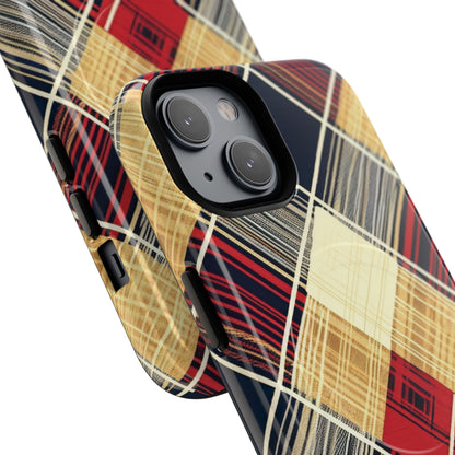 Plaid Diamond Tapestry iPhone 14 - Tough+