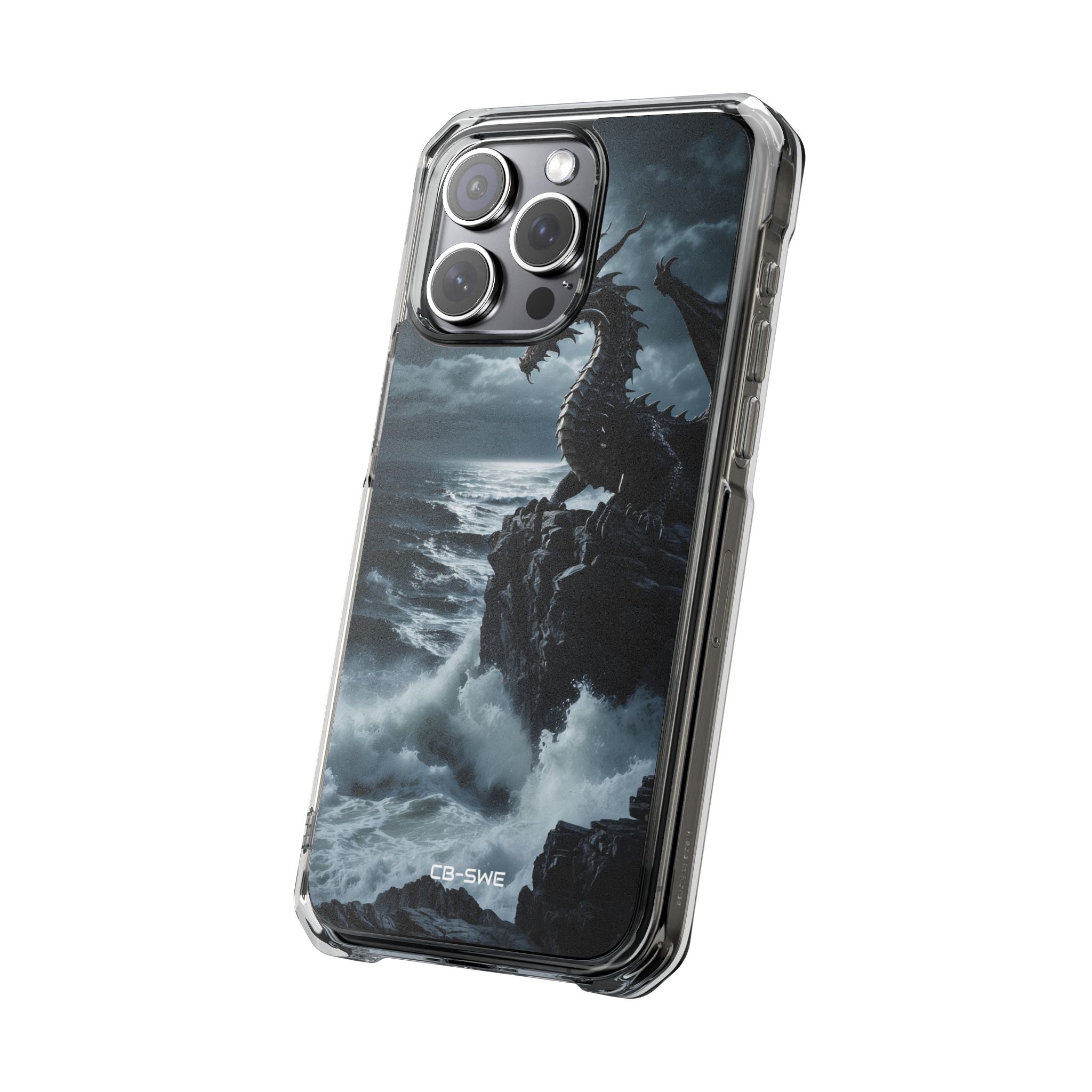Dragon Roars Against Sea iPhone Case - Impact