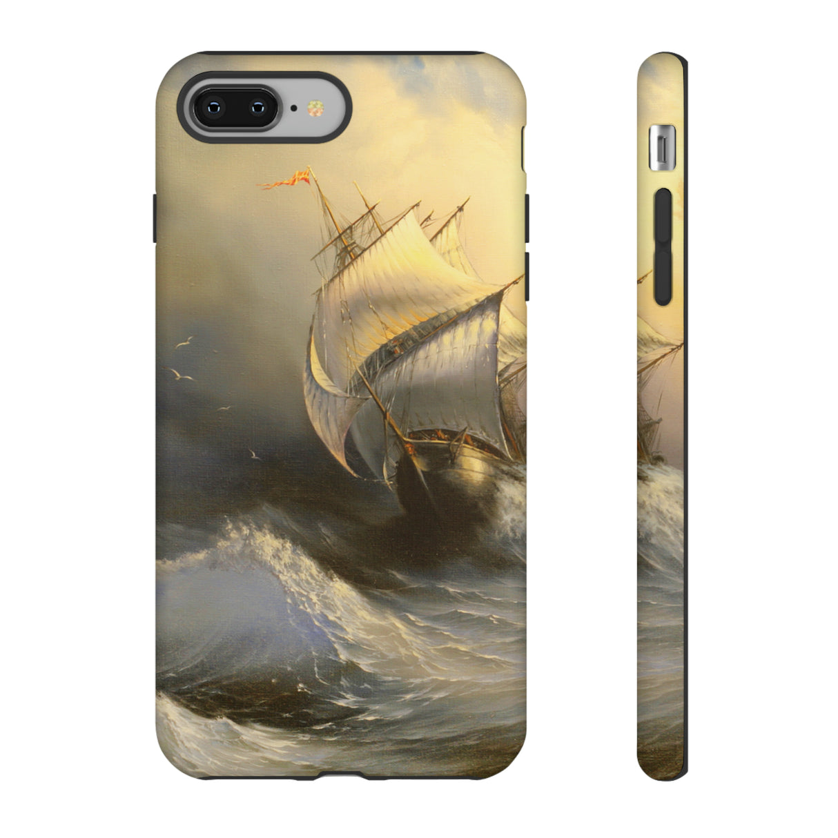 Oil painting - Ancient sailing vessel - Protective Phone Case