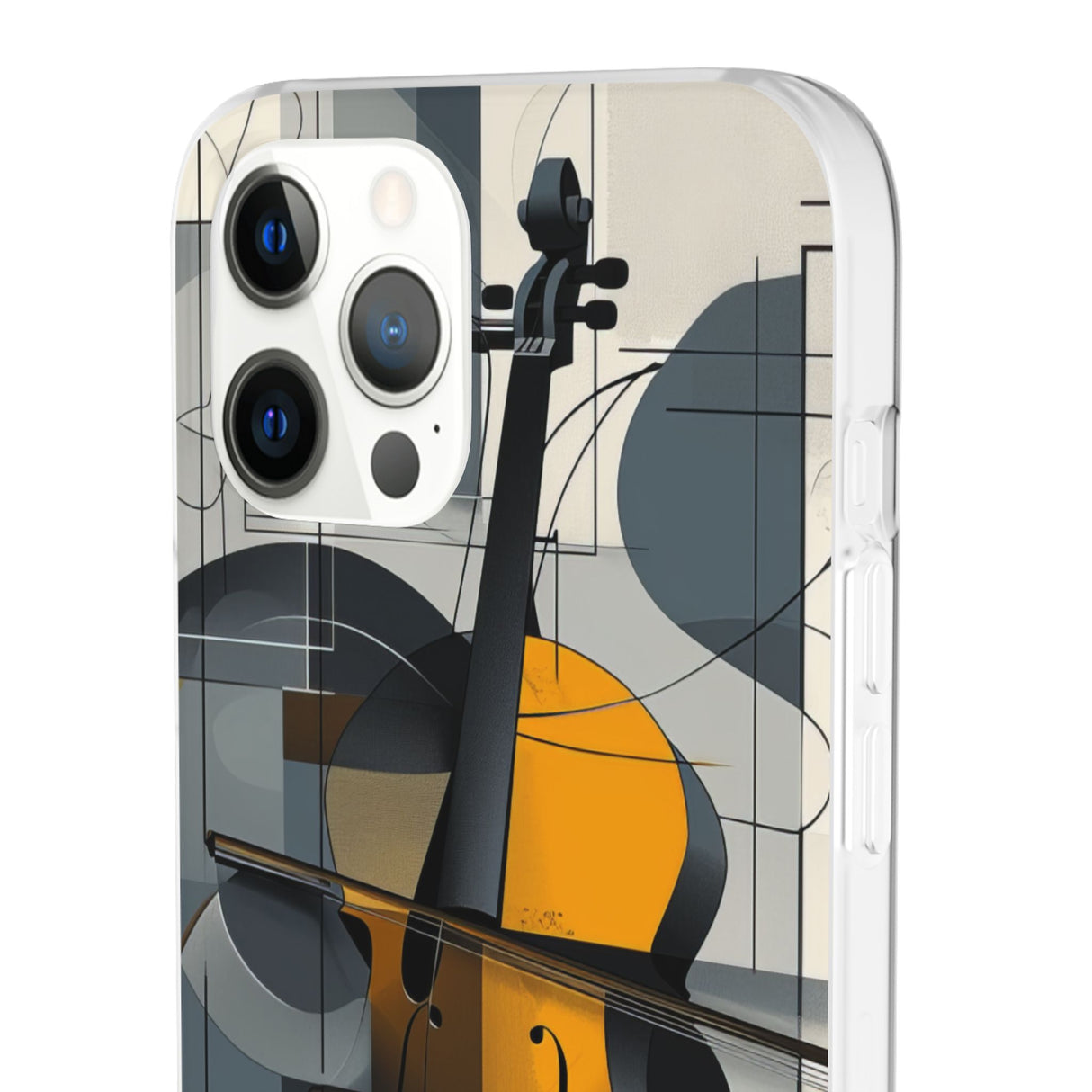 Cello-Abstraktion | Flexible Handyhülle für iPhone