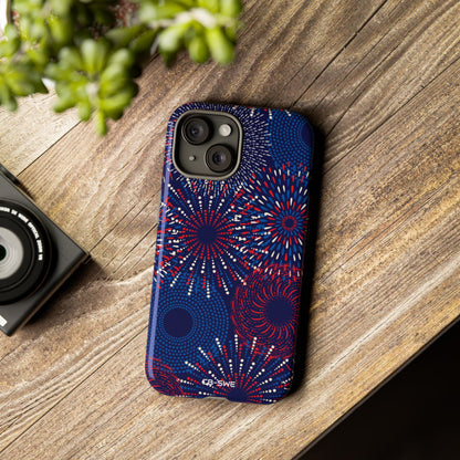 Vibrant Circles Emerge - iPhone Case
