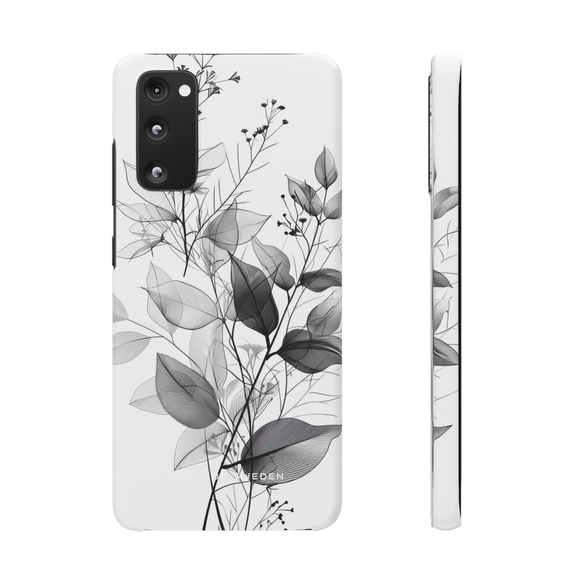 Monochrome Floral Elegance Samsung S20 - Slim Phone Case