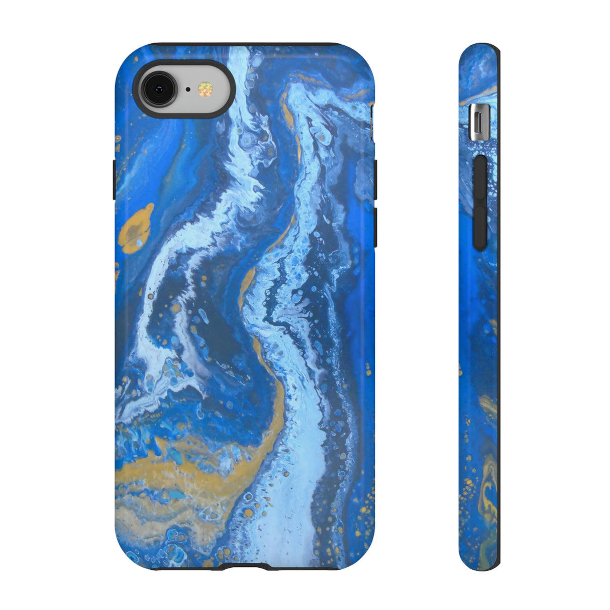 Acrylic Blue Gold - Protective Phone Case