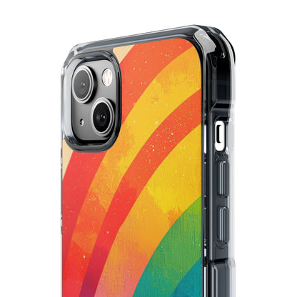 Textured Rainbow Arc iPhone 14 Plus Case - Impact