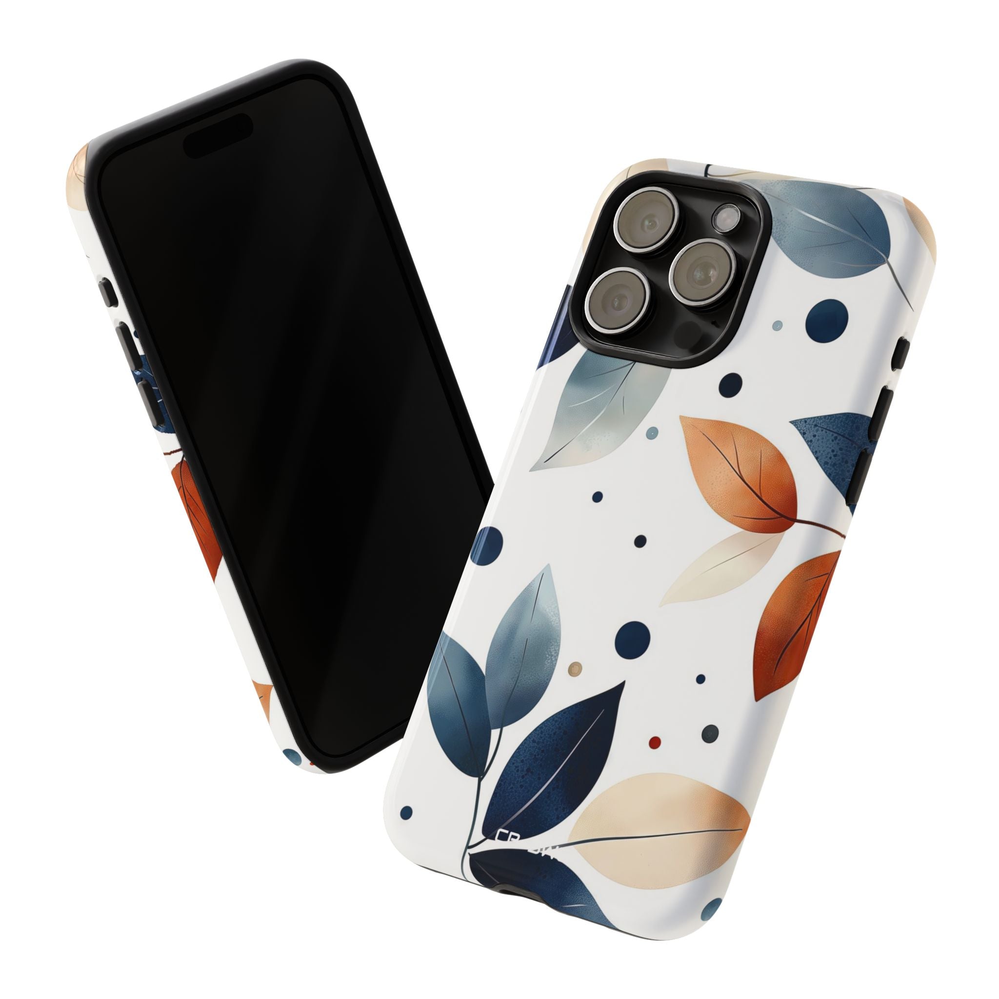 Leaves And Circles - iPhone Case