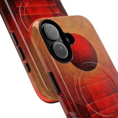 Crimson Orbit iPhone 16 Case - Tough+