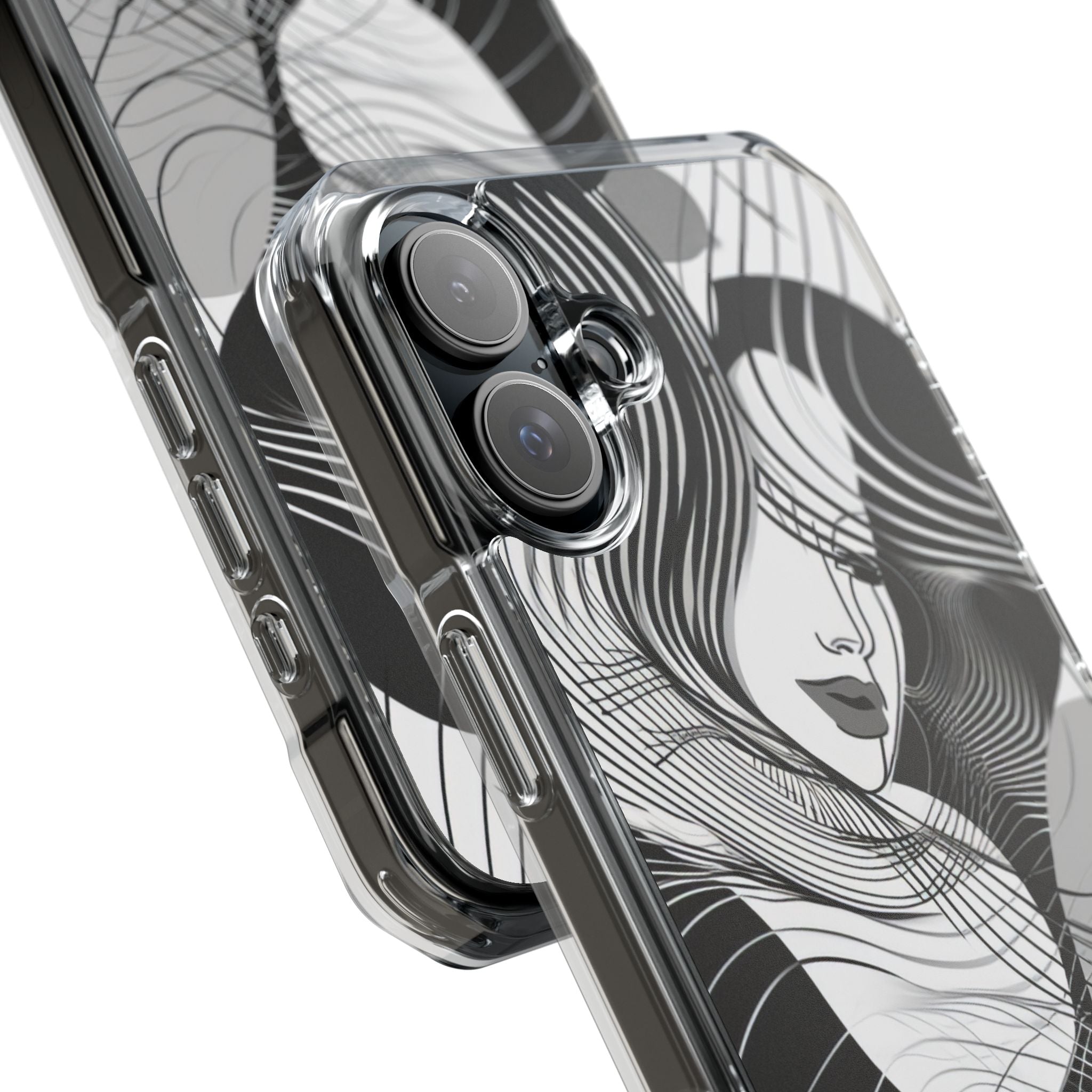 Orange Wave Motion iPhone 16 - Impact Clear+