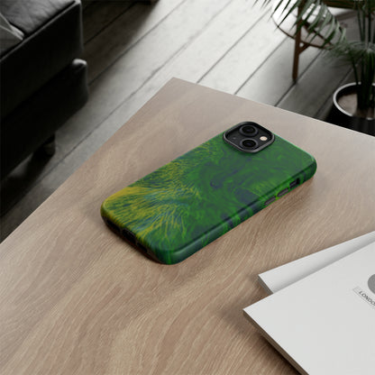 Dark Green Ink Art - Protective Phone Case