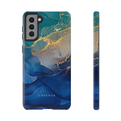 Blue Alcohol Ink - Protective Phone Case