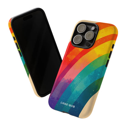Textured Rainbow Arc iPhone 15 Pro Case - Tough