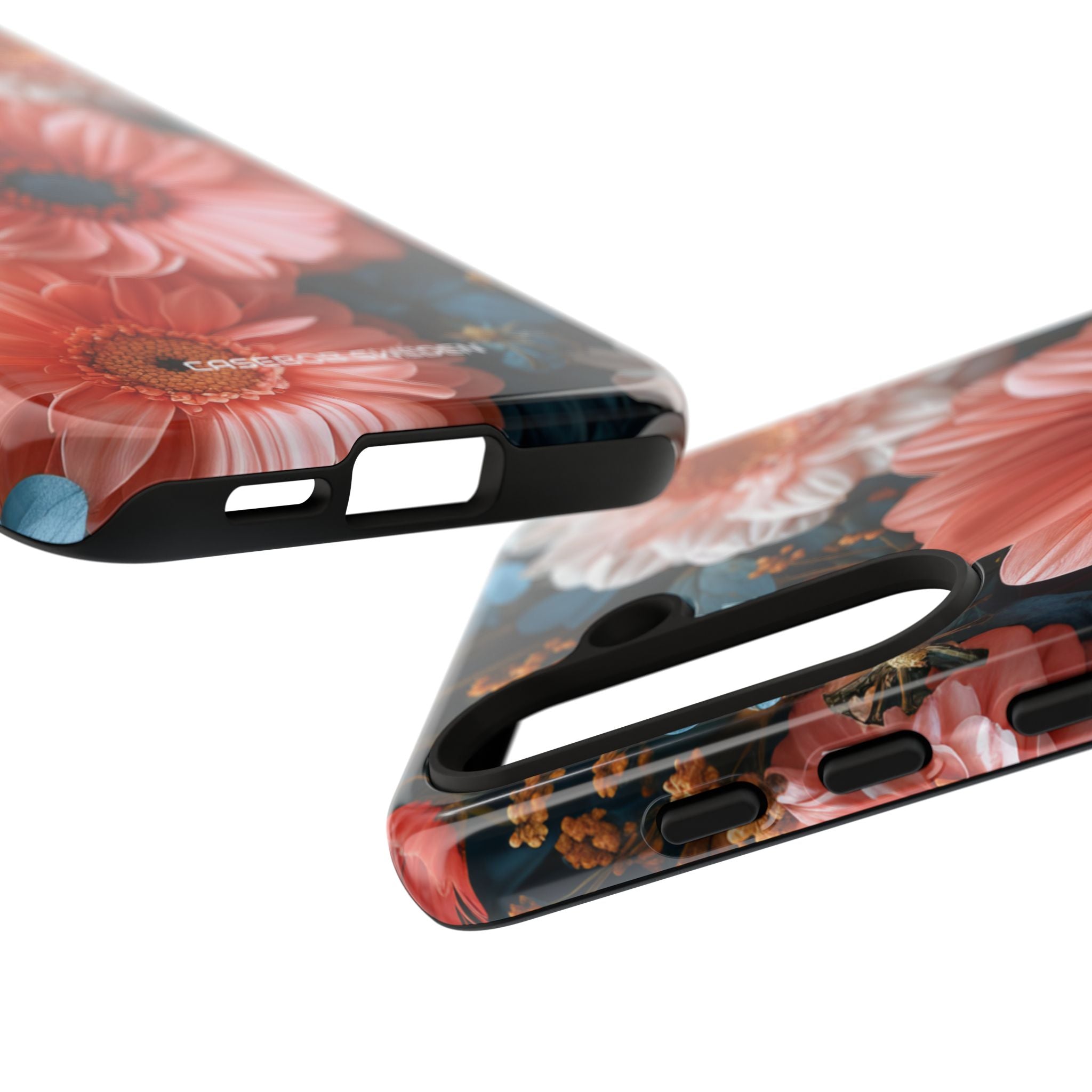 Coral Teal Blooms - Tough Samsung S24 Phone Case