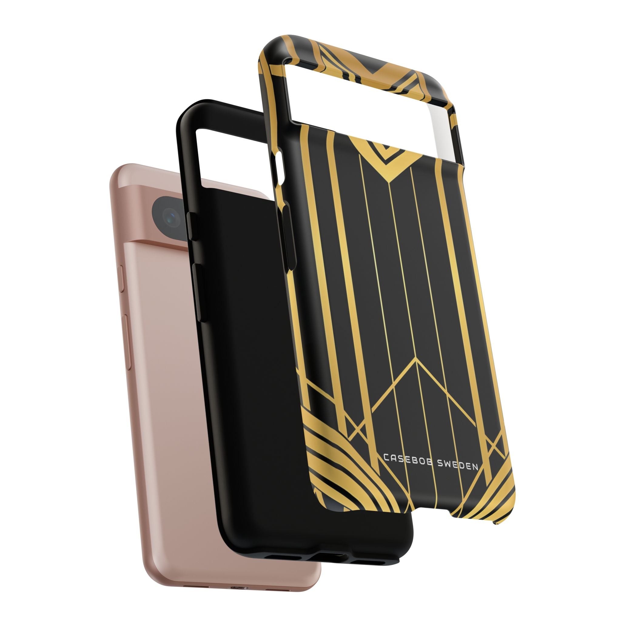 "Golden Art Deco Symmetry in Geometric Elegance" Google Pixel 8 - Tough Phone Case