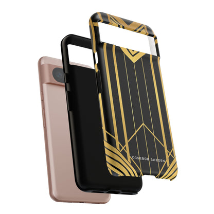 "Golden Art Deco Symmetry in Geometric Elegance" Google Pixel 8 - Tough Phone Case