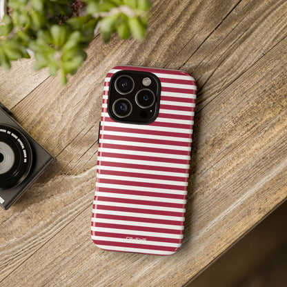 Crimson Stripes Flow - iPhone Case