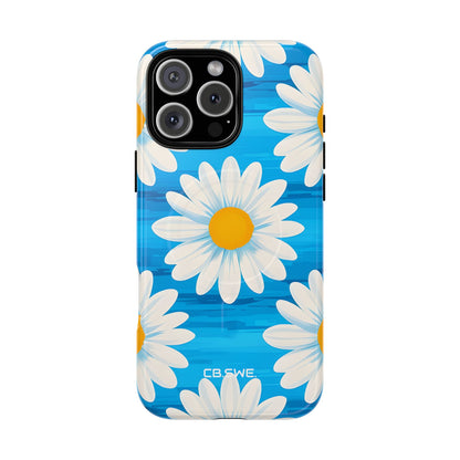 Vibrant Symmetrical Daisy Blue iPhone 16 - Tough+