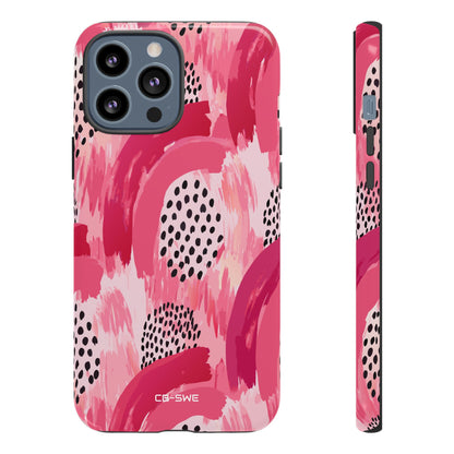 Vibrant Brushwork Dance - iPhone Case