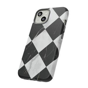 Check Marble - Protective Phone Case