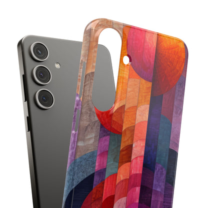 Purple Orange Abstract - Slim Samsung S24 Phone Case