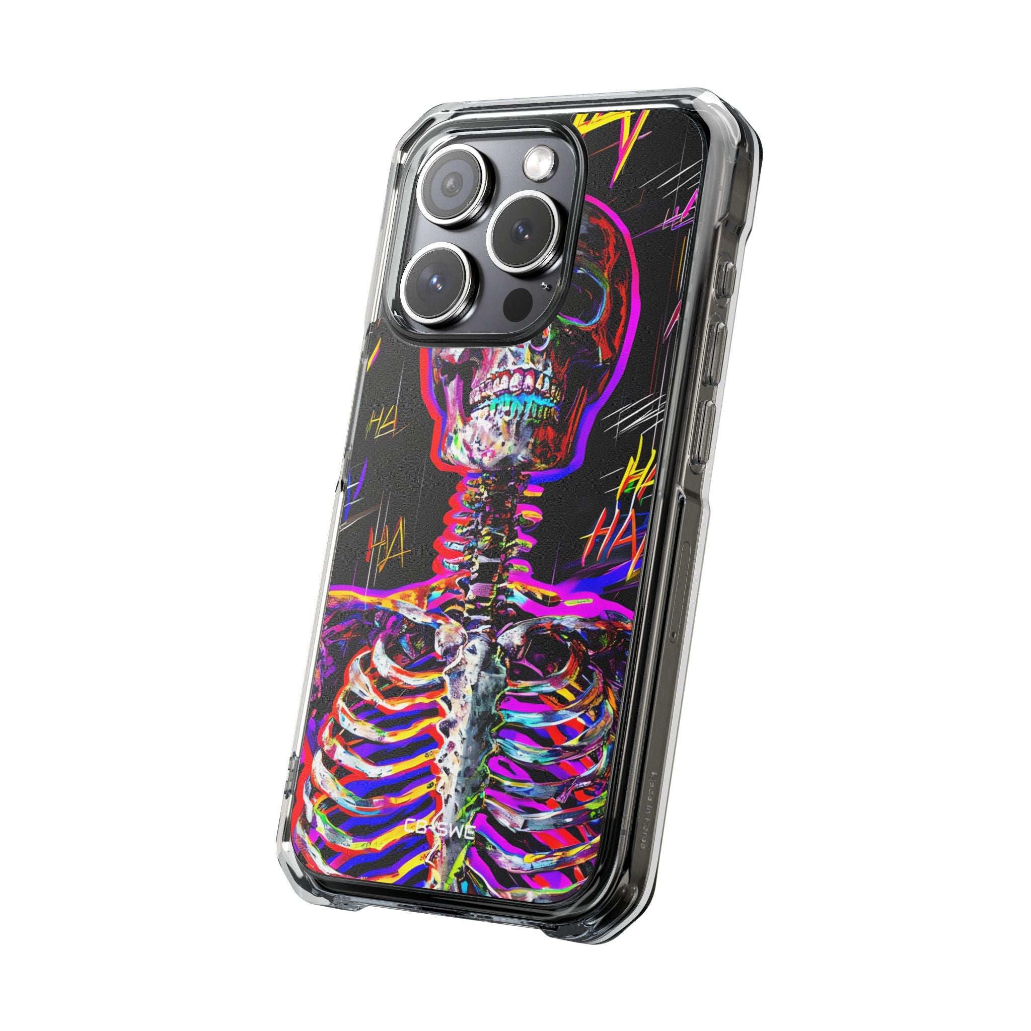Neon Skeleton Chaos iPhone Case - Impact