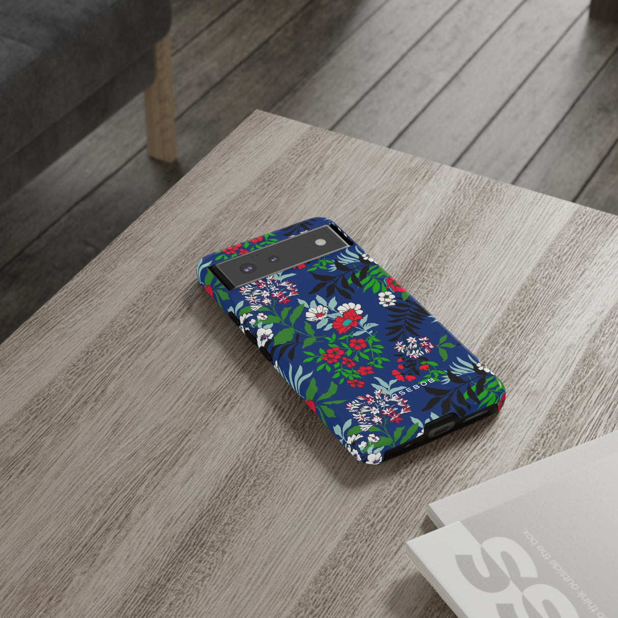 Blue Art Flowerfield - Protective Phone Case