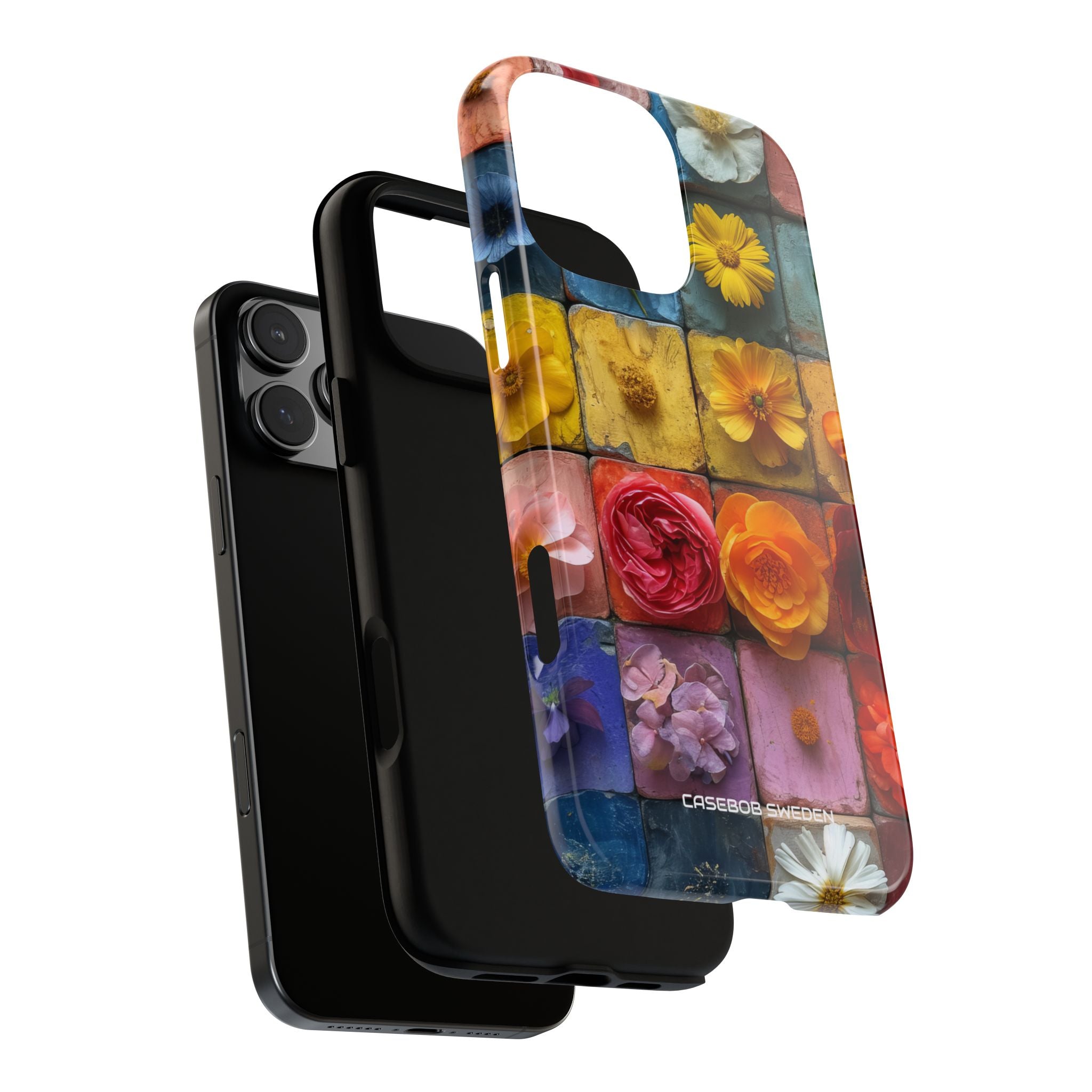 Vibrant Floral Tiles - Tough iPhone 16 Phone Case