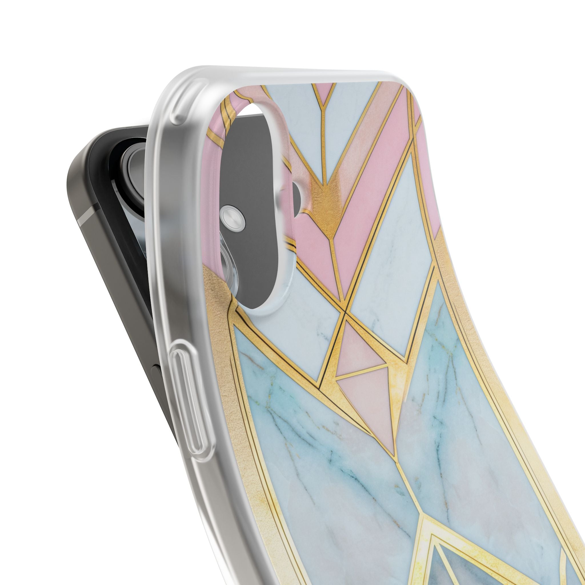 Gold Pink Art Deco - Flexi iPhone 16 Phone Case