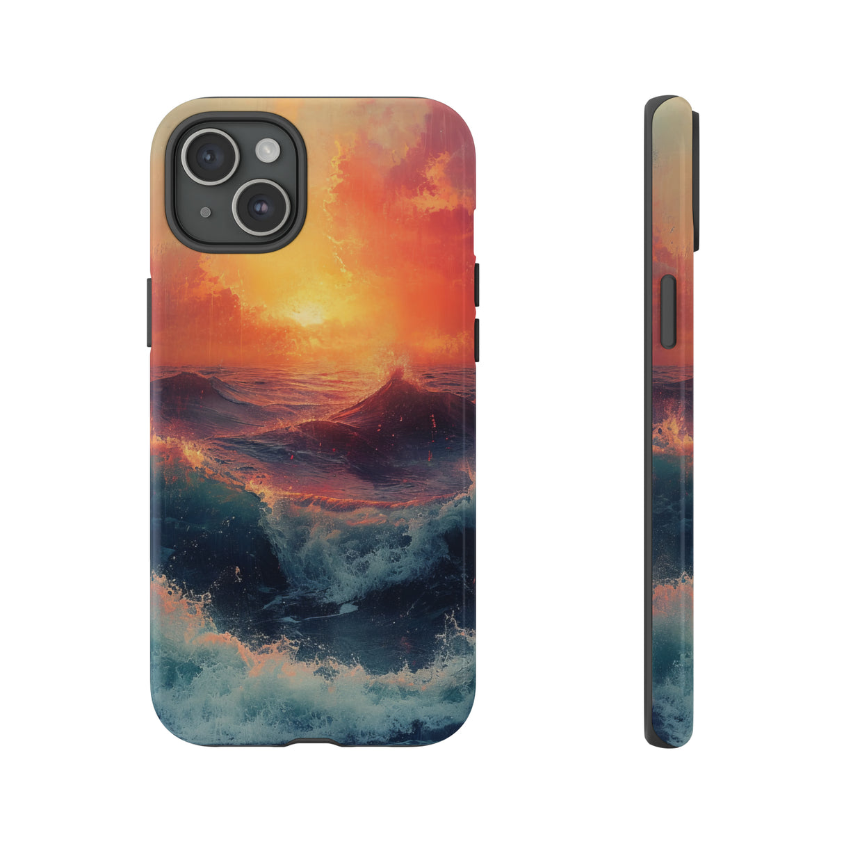 Pastel Waves at Sundown - Protective Phone Case