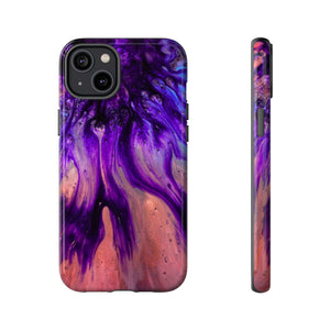 Purple Flow Ink Art iPhone Case (Protective) iPhone 14 Plus Glossy Phone Case