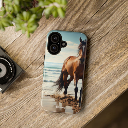 Horse Gallops Shoreline - iPhone Case