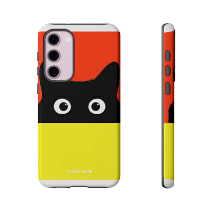Peekaboo Cat Crimson Samsung S23 Plus Case - Tough