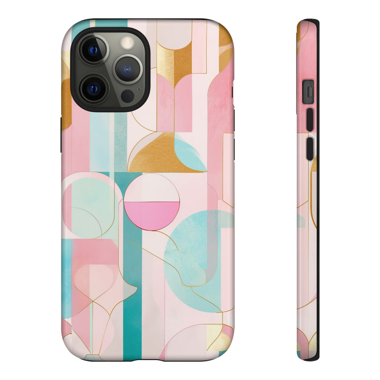 Deco Pink Geometric Fusion - Protective Phone Case