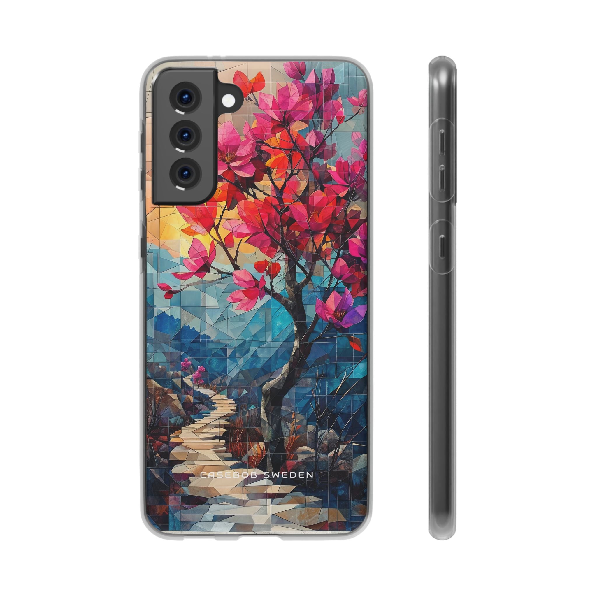 Vibrant Geometric Tree Landscape Samsung S21 - Flexi Phone Case