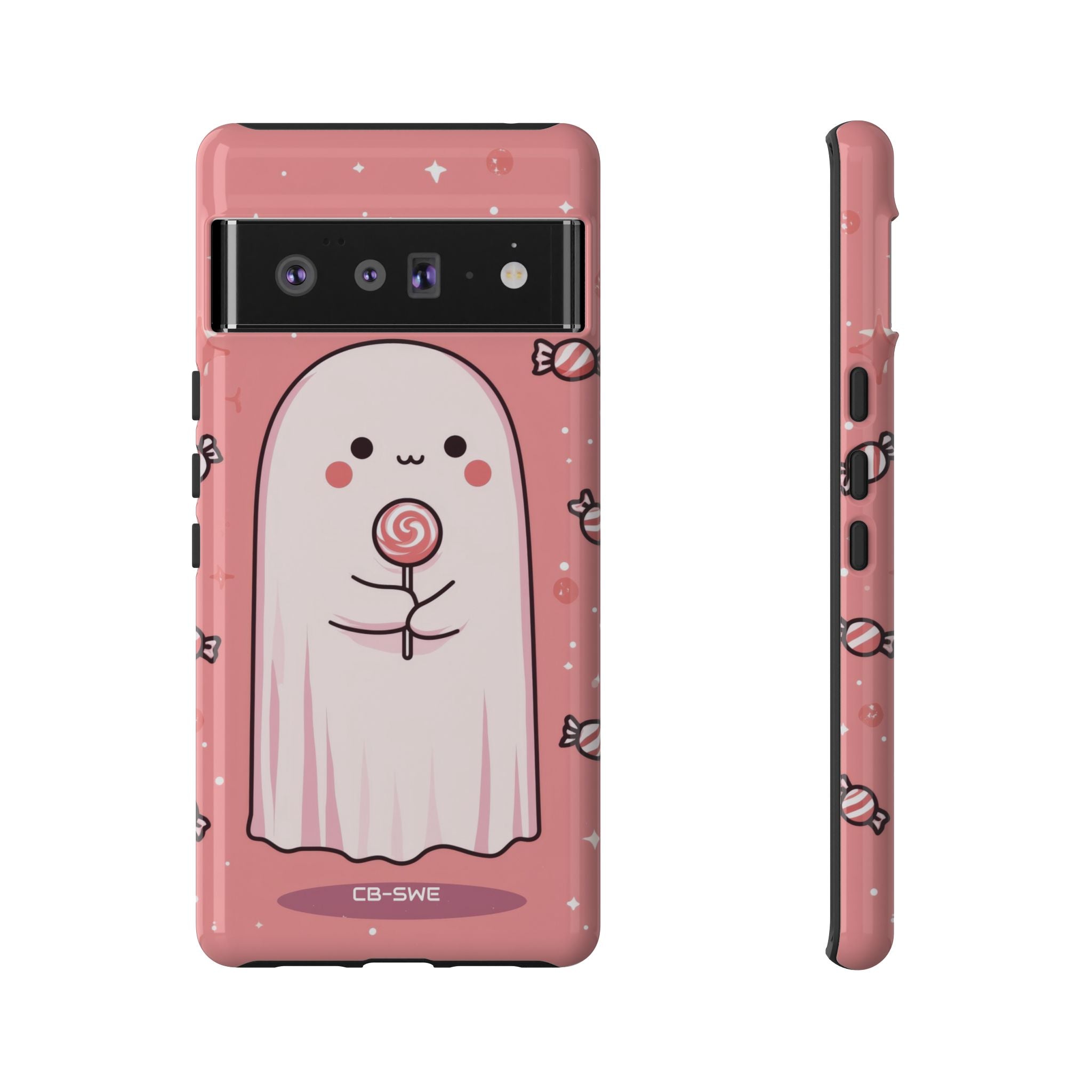 Cute Ghost Holds Candy - Google Pixel Case
