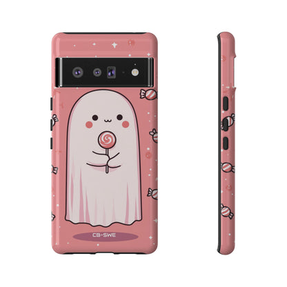 Cute Ghost Holds Candy - Google Pixel Case