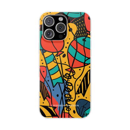 Playful Lines in Motion iPhone 16 - Flexi Phone Case