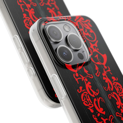 Gothic Crimson Symmetry iPhone 15 - Flexi Phone Case