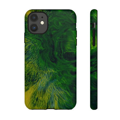 Dark Green Ink Art - Protective Phone Case