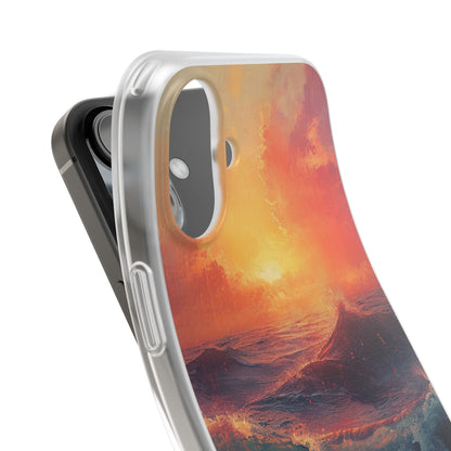 Ocean Sunset Waves - Flexi iPhone 16 Phone Case