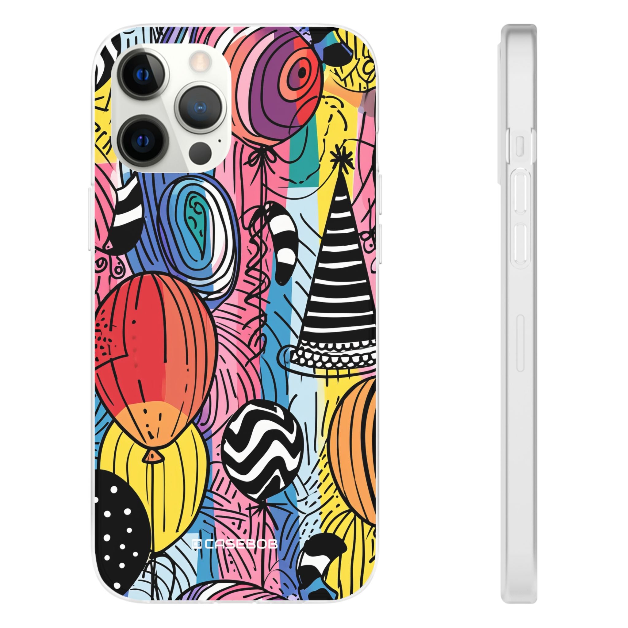 Vibrant Party Whimsy | Flexible Phone Case for iPhone