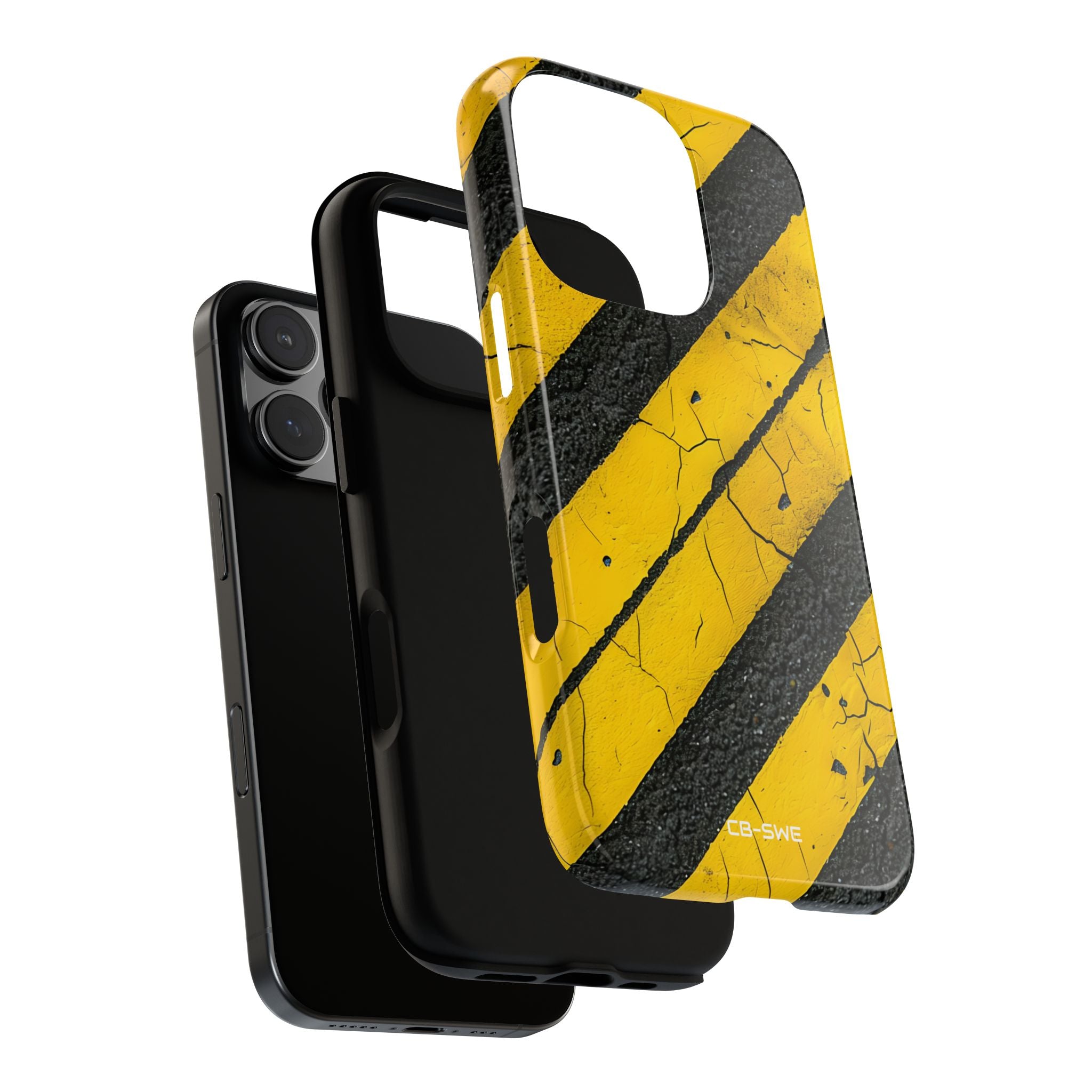 Cracked Hazard Lines - iPhone Case