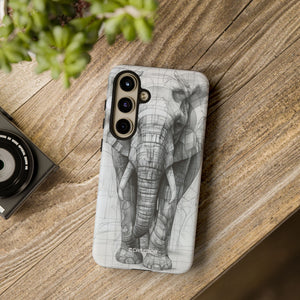 Geometric Elegance: Elephant Reimagined - For Samsung S24