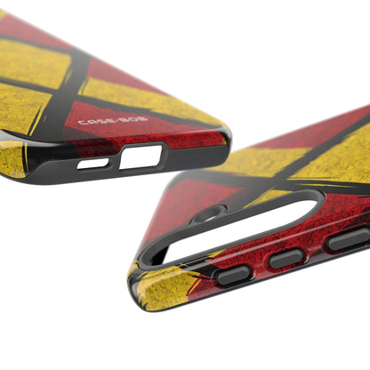 Cracked Diamond Grid Samsung S25+ Case - Tough