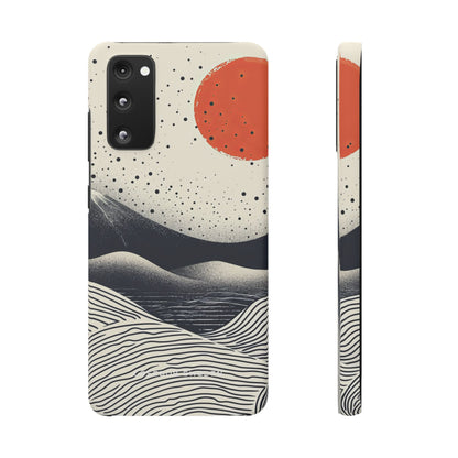 Red Sun Over Flowing Horizons Samsung S20 - Slim Phone Case