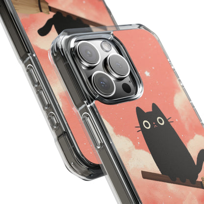 Cat Rides Broom iPhone Case - Impact