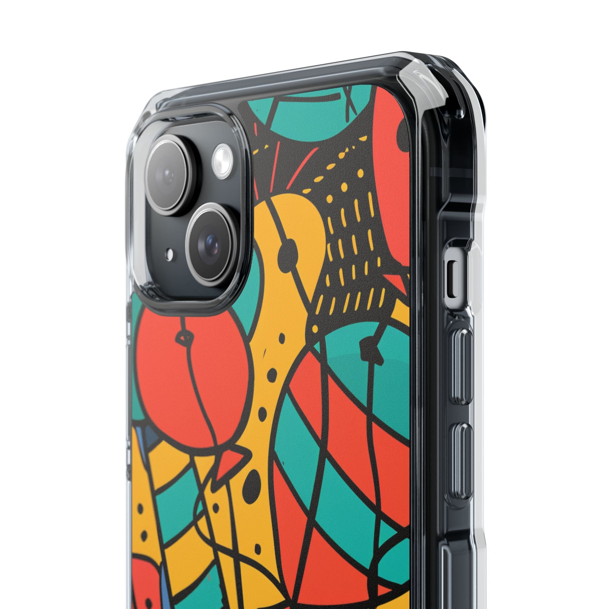 Playful Lines in Motion iPhone 15 - Clear Impact Phone Case